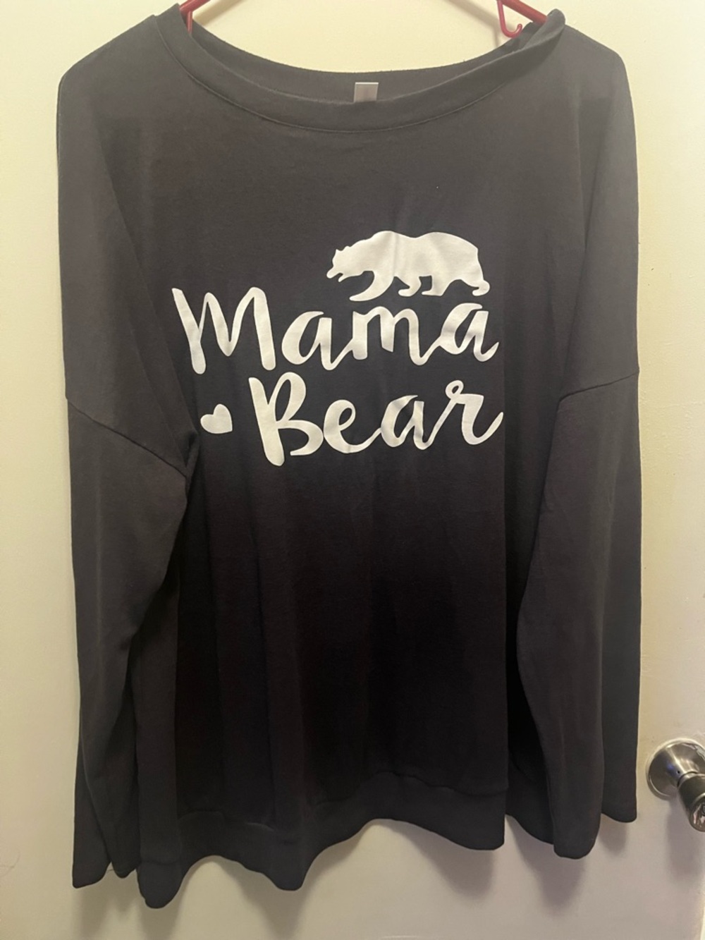 Mama Bear Black Graphic Long Sleeve Shirt